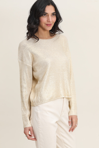 Aurelia Metallic Knit Jumper Gold