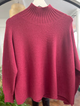 Load image into Gallery viewer, Tammy Ribbed Turtle Neck Jumper Bordeaux
