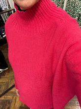 Load image into Gallery viewer, Tammy Ribbed Turtle Neck Jumper Bright Pink
