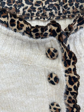 Load image into Gallery viewer, Leopard Frill Trim Jumper Beige
