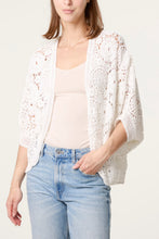 Load image into Gallery viewer, Mandala Crochet Cardigan Ivory
