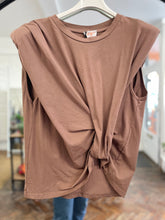 Load image into Gallery viewer, Twist Front T-Shirt Mocha
