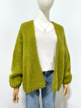 Load image into Gallery viewer, Bernadette Oversized Mohair Cardigan Olive
