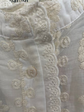 Load image into Gallery viewer, Charlie Embroidered Lace Trim Blouse Cream
