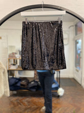 Load image into Gallery viewer, Sequin Mini Skirt Black
