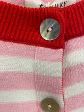 Load image into Gallery viewer, Posie Striped Colour Block Cardigan Pink/White/Red
