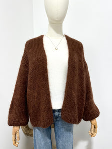 Bernadette Oversized Mohair Cardigan Brown