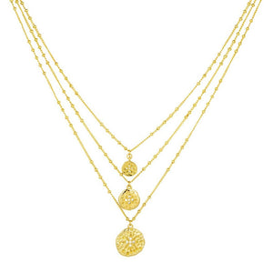 Roma Gold Coin Layer Necklace