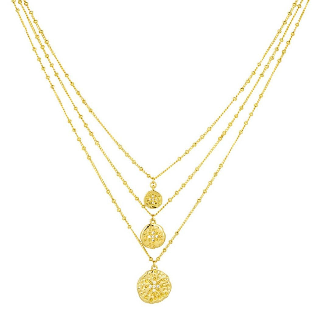 Roma Gold Coin Layer Necklace