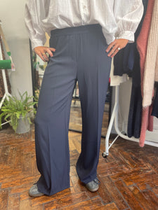 Taylor Wide Leg Trousers Navy