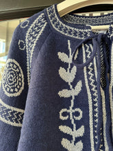 Load image into Gallery viewer, Sparkle Tie Front Jumper Navy/Silver

