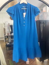 Load image into Gallery viewer, Soraya Cheesecloth Swing Dress Cobalt
