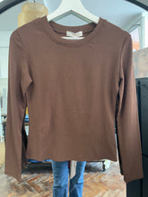 Load image into Gallery viewer, Bobbi Long Sleeve Crew Chocolate
