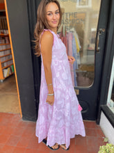 Load image into Gallery viewer, Papaya Crochet Sleeve Dress Pink

