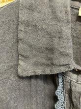 Load image into Gallery viewer, Sara Short Sleeve Linen Collared Shirt Navy
