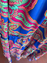 Load image into Gallery viewer, Silky Sue Paisley Dress Cobalt/Pink Paisley
