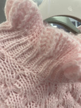 Load image into Gallery viewer, Esme Frill Collar Textured Knit Powder Pink

