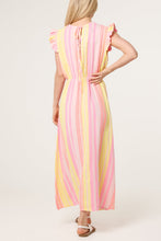 Load image into Gallery viewer, Fi Double V Frill Cheesecloth Dress Aztec Blush
