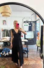 Load image into Gallery viewer, Victoria Lurex Maxi Dress Black
