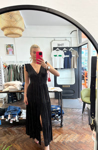 Victoria Lurex Maxi Dress Black