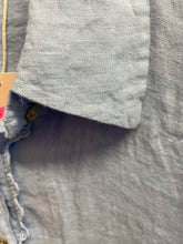 Load image into Gallery viewer, Sara Short Sleeve Linen Collared Shirt Pale Blue
