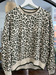 Bolt Leopard Sweat Khaki