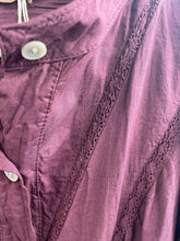 Load image into Gallery viewer, Gayle Long Sleeve Lace Insert Blouse Plum
