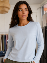 Load image into Gallery viewer, Bobbi Long Sleeve Crew Pale Blue
