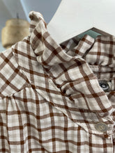 Load image into Gallery viewer, Lisa Check Frill Shirt Cream/Choc
