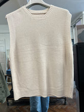 Load image into Gallery viewer, Georgette Glitter Tank Cream
