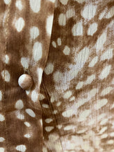 Load image into Gallery viewer, Deer Print Pussy Bow Blouse Caramel
