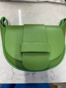 Poppy Leather Tab Bag Green