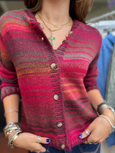 Load image into Gallery viewer, Blanca Striped Cardigan Reds

