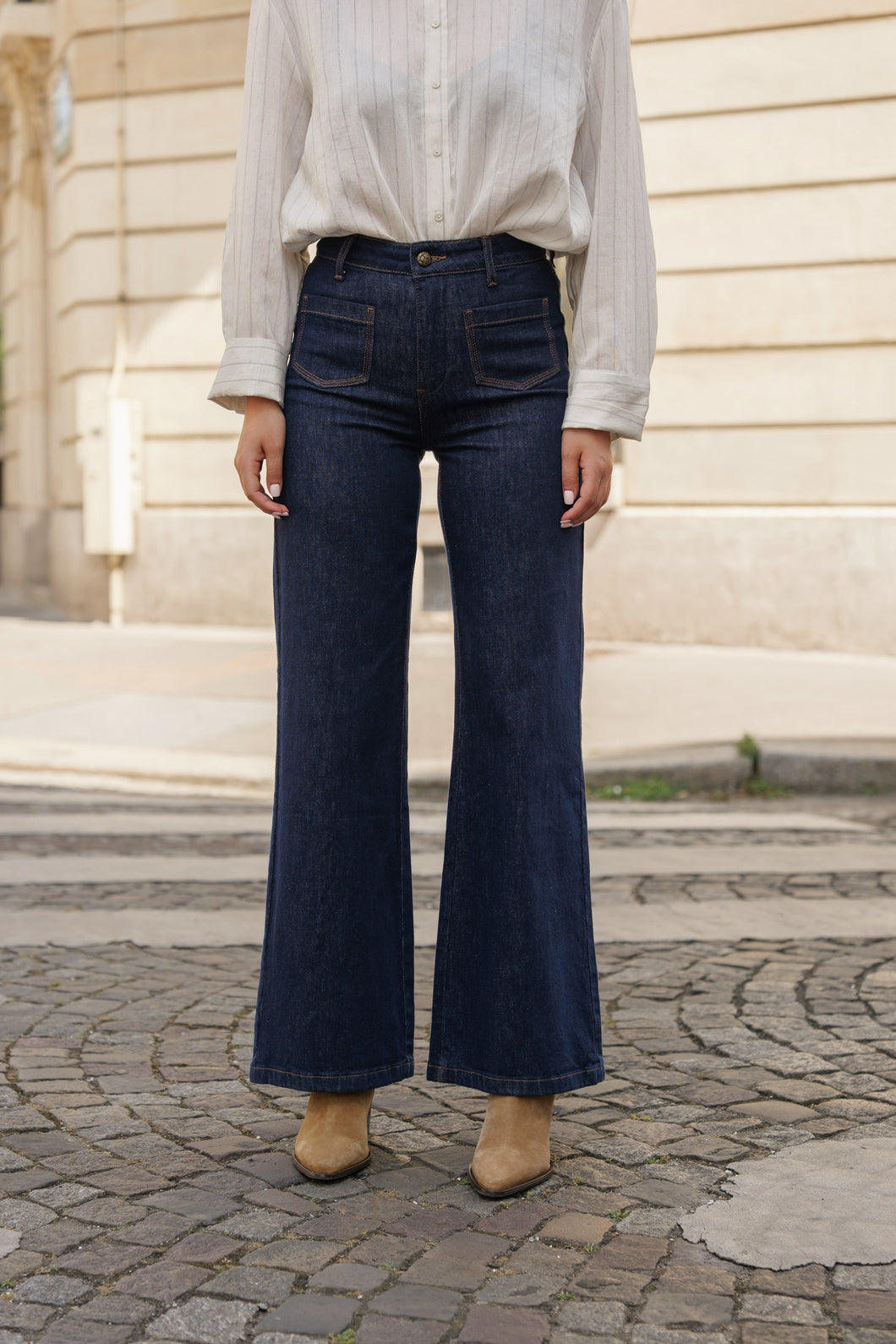 Gaspard Wide Leg Jeans Jet Wash