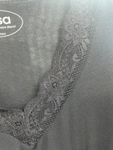 Load image into Gallery viewer, Lace Trim V Neck Modal/Cashmere Base Layer Black
