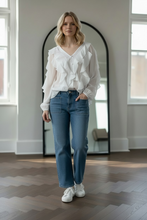 Load image into Gallery viewer, Aira Ruffle Top White
