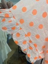 Load image into Gallery viewer, Valencia Spot Voile Short Sleeve Neon Orange Blouse
