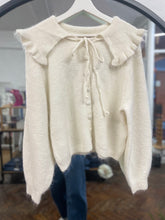 Load image into Gallery viewer, Remy Collared Button Cardigan Cream
