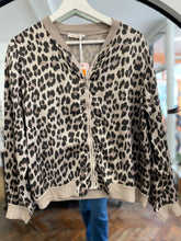 Load image into Gallery viewer, Leopard Satin Bomber Beige
