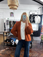 Load image into Gallery viewer, Bernadette Oversized Mohair Cardigan Cognac

