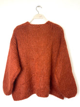 Load image into Gallery viewer, Bernadette Oversized Mohair Cardigan Cognac
