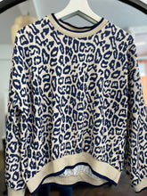 Load image into Gallery viewer, Bolt Leopard Sweat Navy
