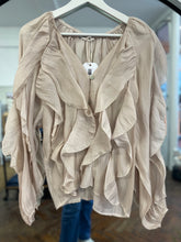 Load image into Gallery viewer, Aira Ruffle Top Beige
