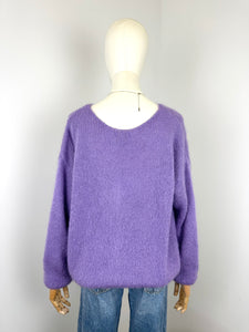 Elle Reversible Cardigan Mohair Lilac