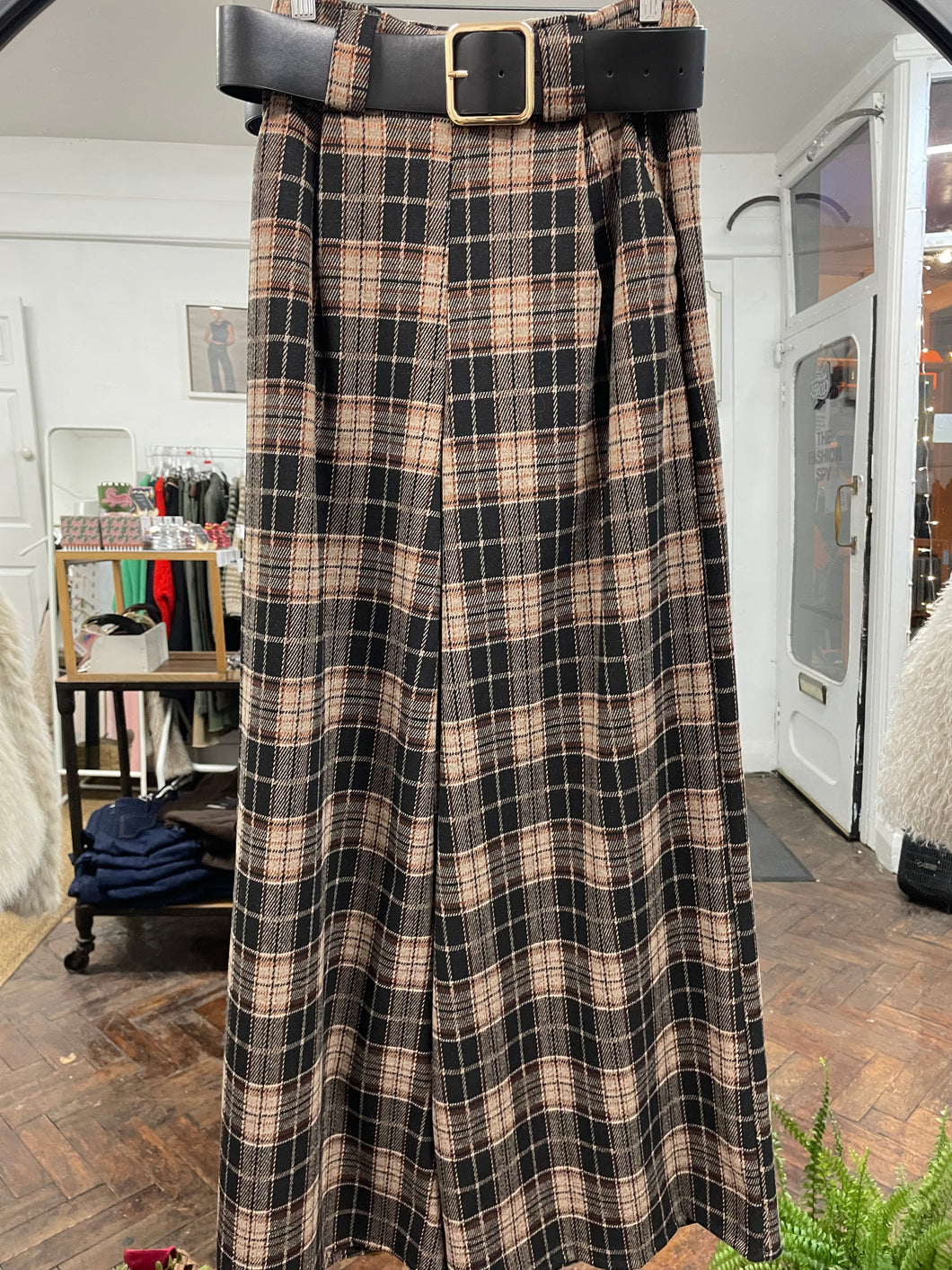 Madeleine Checked Trouser Black