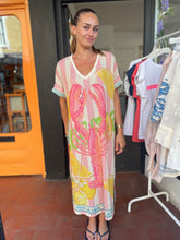 Load image into Gallery viewer, Lurex V Lobster/Magarita Printed Summer Dress
