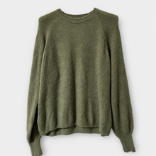 Load image into Gallery viewer, Soft Button Cuff Alpaca Jumper Olive
