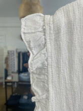 Load image into Gallery viewer, Washed Linen Frill Waistcoat White

