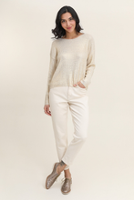 Load image into Gallery viewer, Aurelia Metallic Knit Jumper Gold
