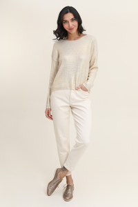 Aurelia Metallic Knit Jumper Gold